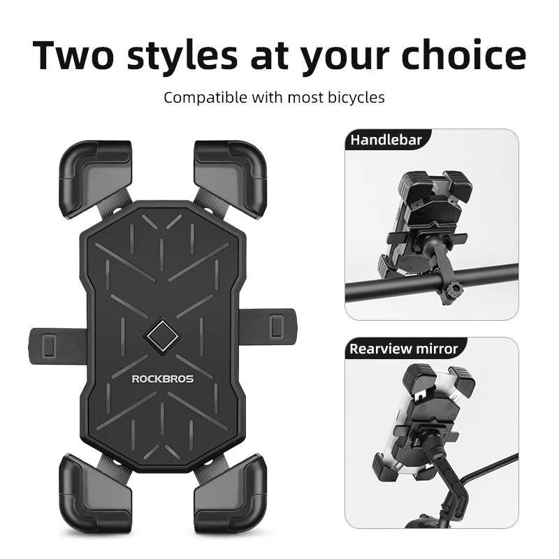ROCKBROS Phone Holder - Auto Locking